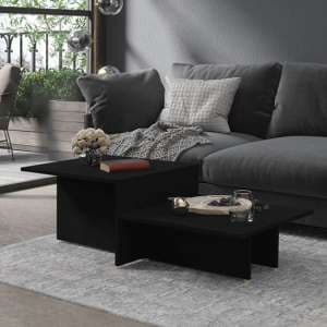 Vered Wooden Coffee Table In Black