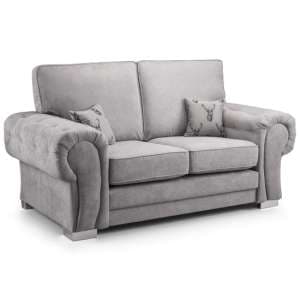 Verna Fullback Fabric 2 Seater Sofa In Grey - UK