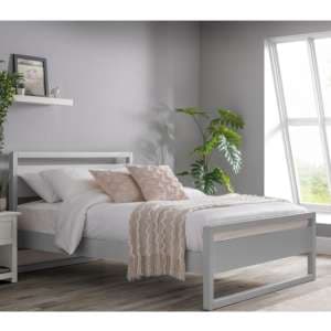 Versmold Wooden Double Bed In Dove Grey - UK