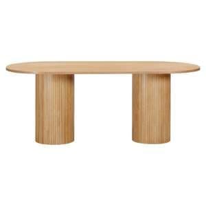 Vevey Wooden Dining Table Oval Large In Natural Oak - UK