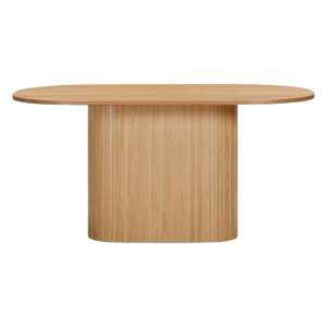 Vevey Wooden Dining Table Oval Small In Natural Oak - UK