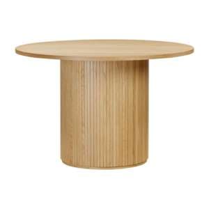 Vevey Wooden Dining Table Round In Natural Oak - UK