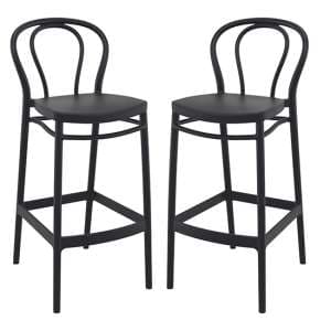 Victor Black Polypropylene With Glass Fiber Bar Chairs In Pair - UK