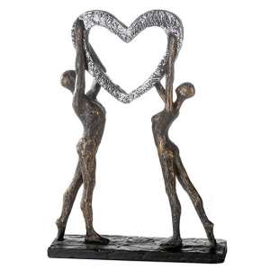 Victory Poly Design Sculpture In Burnished Bronze And Black