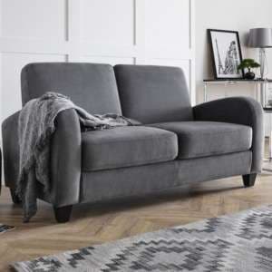 Varali Chenille Fabric Fold Out Sofa Bed In Dusk Grey