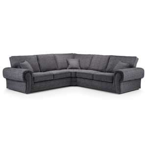Walcott Fabric Corner Sofa Large In Grey - UK