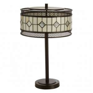 Waldron Diamond Table Lamp In Bronze Tone - UK