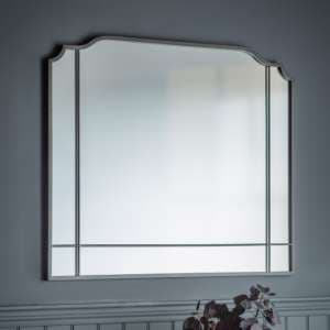 Warder Rectangular Overmantle Mirror In Charcoal Frame - UK