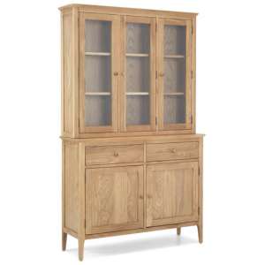 Wardle Wooden Small Display Cabinet In Crafted Solid Oak