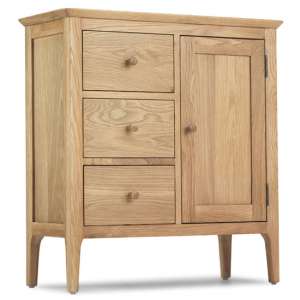 Wardle Wooden Storage Cupboard In Crafted Solid Oak