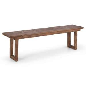 Warsaw Reclaimed Pine Wood Dining Bench In Rustic Pine