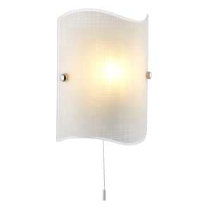 Wave Waved Shaped Glass Wall Light In White - UK