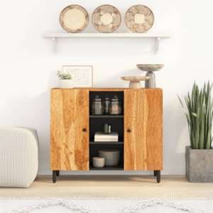 Wealden Acacia Wood Storage Cabinet With 2 Doors In Natural - UK