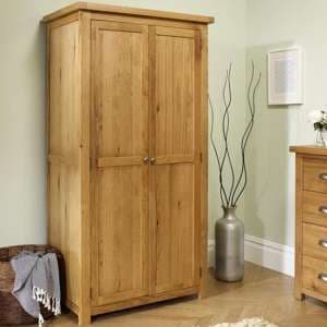 Webworms Wooden Wardrobe With 2 Doors In Oak - UK
