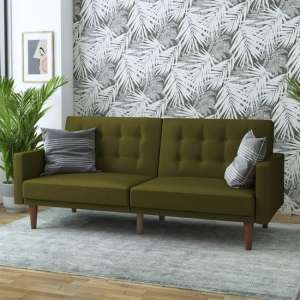 Weiser Linen Fabric Futon Sofa Bed In Green - UK
