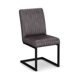 Veto Grey PU Leather Dining Chair With Metal Frame - UK