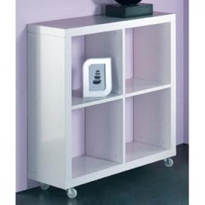 Cube Wheeled Display Unit In White