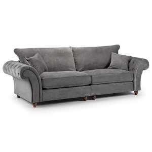Winston Fabric 4 Seater Sofa In Grey - UK