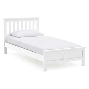 Willox Wooden Single Size Bed In White