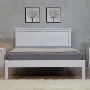 Wauna Wooden King Size Bed In Grey - UK