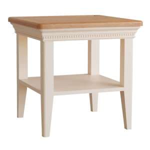 Winches Square Wooden End Table In Silver Birch - UK