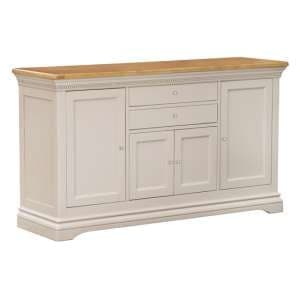 Winches Wooden Sideboard With 4 Doors 2 Drawers In Silver Birch - UK