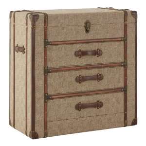 Winstall Wooden Storage Cabinet In Natural Linen Effect - UK