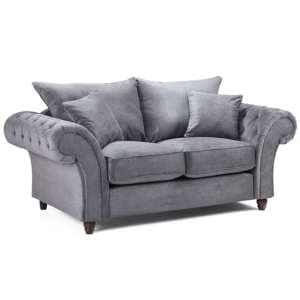 Winston Fabric 2 Seater Sofa In Grey - UK