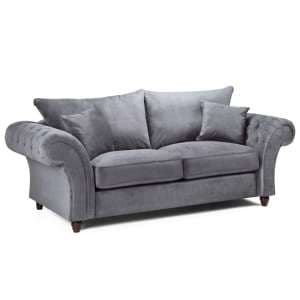 Winston Fabric 3 Seater Sofa In Grey - UK