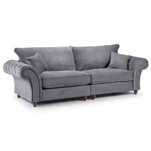 Winston Fabric 4 Seater Sofa In Grey - UK