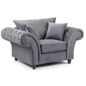 Winston Fabric Armchair In Grey - UK