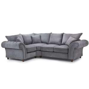 Winston Fabric Corner Sofa Left Hand In Grey - UK