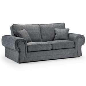 Walcott Fabric 3 Seater Sofa In Grey - UK