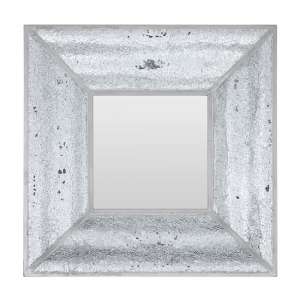 Wonda Square Mosaic Frame Wall Mirror In Silver - UK