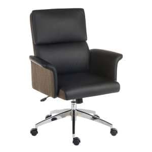 Wooster Executive Home Office Chair In Black PU