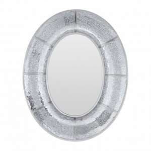 Wrens Oval Wall Bedroom Mirror In Antique Silver Frame