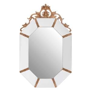 Wrexo Octagonal Acanthus Leaf Wall Mirror In Gold - UK