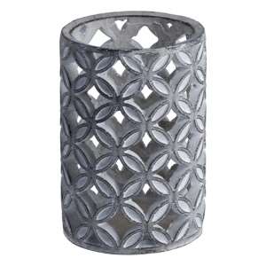 Wyatt Large Geometric Stone Candle Sconce In Grey