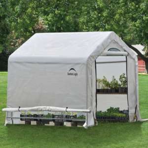 Wyck Ripstop Translucent 6x6 Greenhouse Storage Shed In White - UK