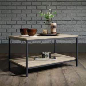 Yuma Industrial Wooden Coffee Table In Charter Oak - UK
