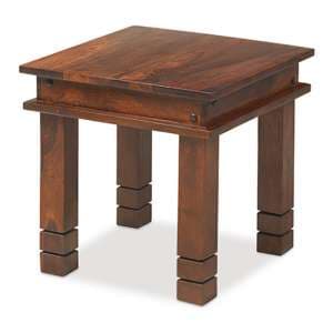 Zander 45cm Wooden Coffee Table In Sheesham With Square Legs - UK