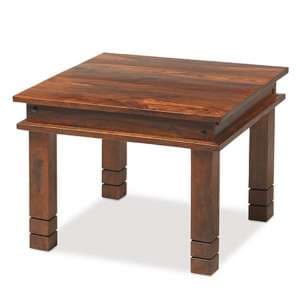 Zander 60cm Wooden Coffee Table In Sheesham With Square Legs - UK
