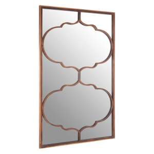 Zaria Arabesque Wall Bedroom Mirror In Warm Gold Frame - UK