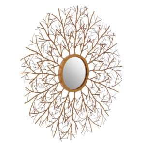 Zaria Twig Design Wall Bedroom Mirror In Antique Gold Frame
