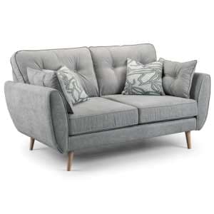 Zincate Fabric 2 Seater Sofa In Grey - UK