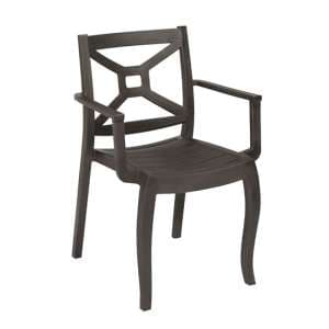 Zion Polypropylene Arm Chair In Anthracite - UK