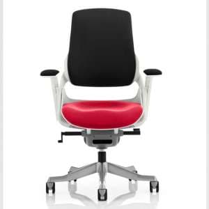 Zure Black Back Office Chair With Bergamot Cherry Seat - UK