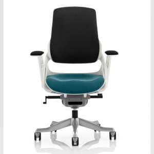 Zure Black Back Office Chair With Maringa Teal Seat - UK