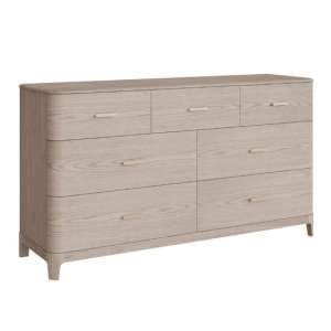 Zurich Wooden Chest Of 7 Drawers Tall In Parisian Cream - UK