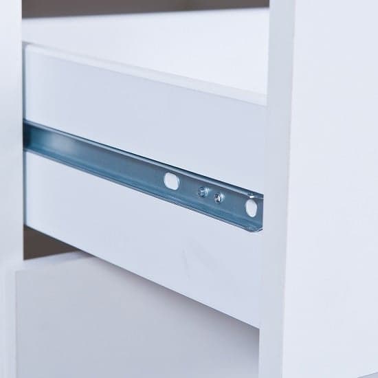 Crick Contemporary Bedside Cabinet In White With 2 Drawers_4